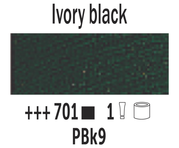 Farba Olejna Van Gogh, 200 ml kolor 701 Ivory Black